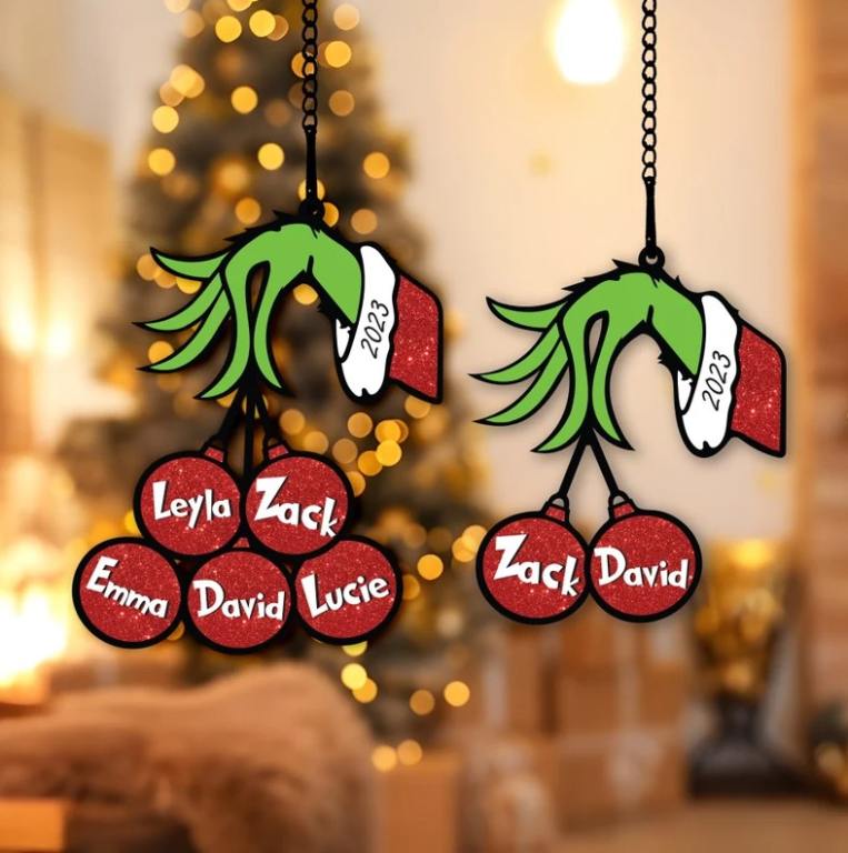 Personalized Grinch Ornament