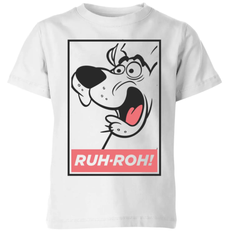 White scooby doo ruh roh tshirt