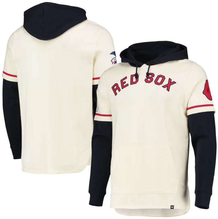 boston red sox cream trifecta shortstop pullover hoodie