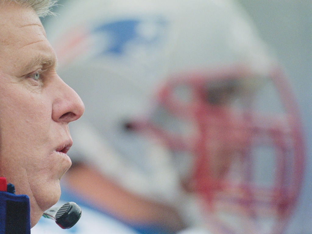 Bill Parcells, Head Coach for the New England Patriots during the American Football Conference East game against the Buffalo Bills on 18 December 1994 at Rich Stadium,  Orchard Park, Buffalo, New York, United States. The Patriots won the game 41 - 17.  (Photo by Simon Bruty/Allsport/Getty Images)