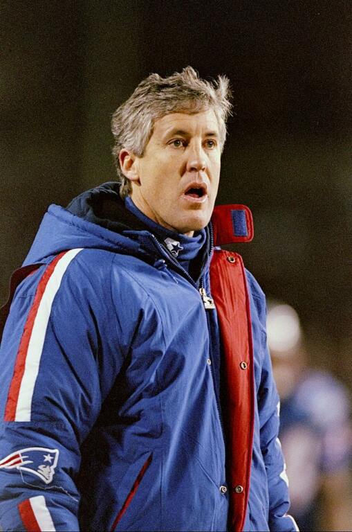 13 Dec 1997: Head coach Pete Carroll of the New England Patriots during the Patriots 24-21 loss to the Pittsburgh Steelers at Foxboro Stadium in Foxboro, Massachusetts. Mandatory Credit: Brian Bahr /Allsport