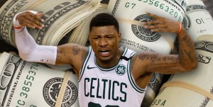 Boston Celtics point guard Marcus Smart (Photo credits: Greg M. Cooper, USA Today Sports/Pictures of Money, Flickr)