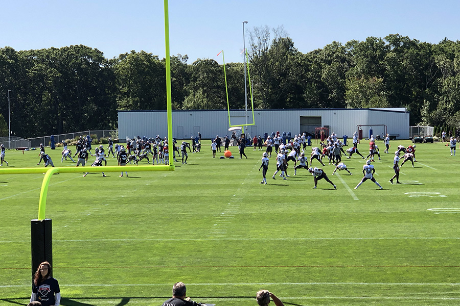 Coronavirus in the NFL: The league is planning shortened training camp rosters and expanded practice squads to combat the spread of the virus. (Matt Dolloff/WBZ-FM)