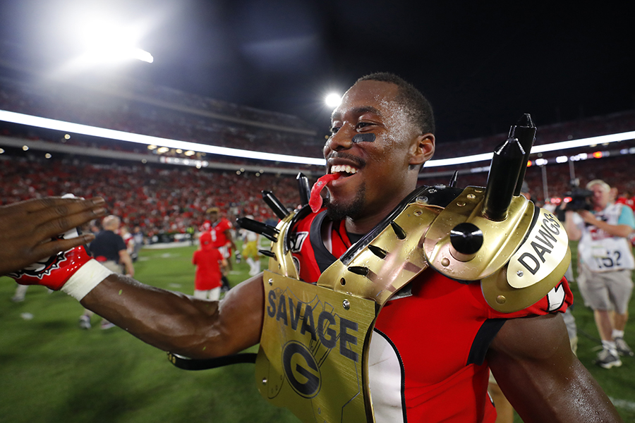 NFL Draft: Georgia safety J.R. Reed is a selection on 2020 the Felger & Mazz Big Board. (Photo by Kevin C. Cox/Getty Images)