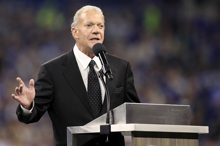 Colts owner Jim Irsay said he procured over 10,000 surgical masks to help the fight against coronavirus. (Photo by Andy Lyons/Getty Images)