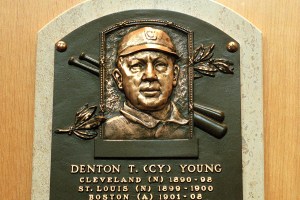 Red Sox legend Cy Young threw one of 18 no-hitters in franchise history. (Ezra O. Shaw/Allsport)