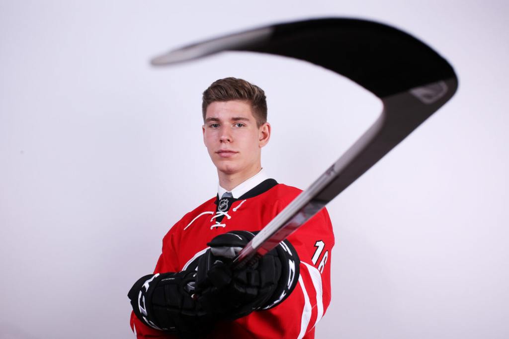 BUFFALO, NY - JUNE 25: Matt Filipe poses for a portrait after being selected 67th overall by the Carolina Hurricanes during the 2016 NHL Draft on June 25, 2016 in Buffalo, New York. (Photo by Jeffrey T. Barnes/Getty Images)