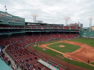 Apr 2, 2021; Boston, Massachusetts, USA; A general view of the stands during the game between the Baltimore Orioles and the Boston Red Sox at Fenway Park. Mandatory Credit: Gregory Fisher-USA TODAY Sports