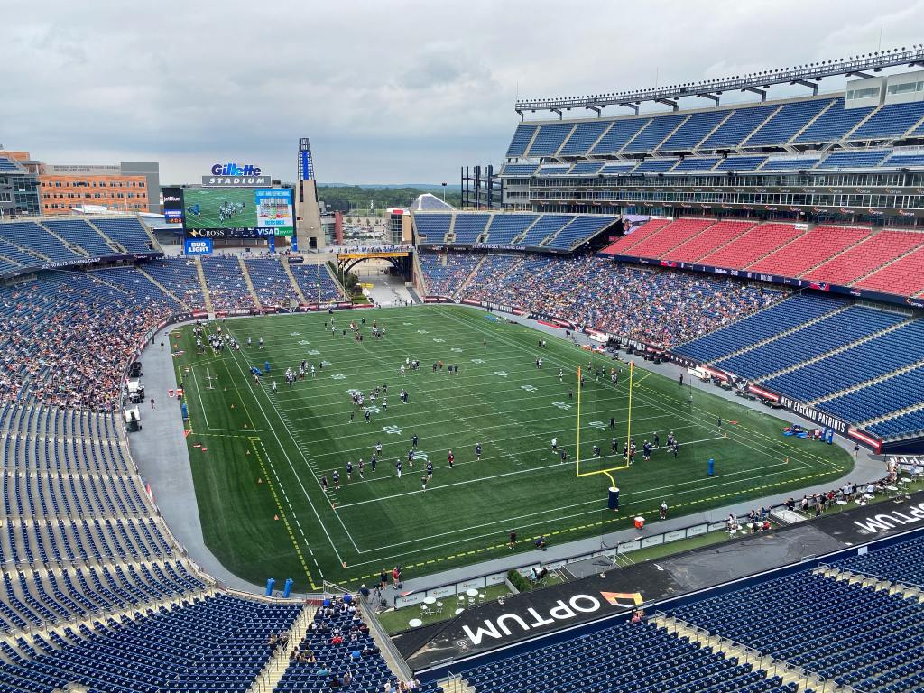 Patriots training camp notebook: Back in stadium on Day 12