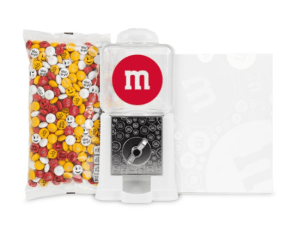 personalized m&ms with candy dispenser