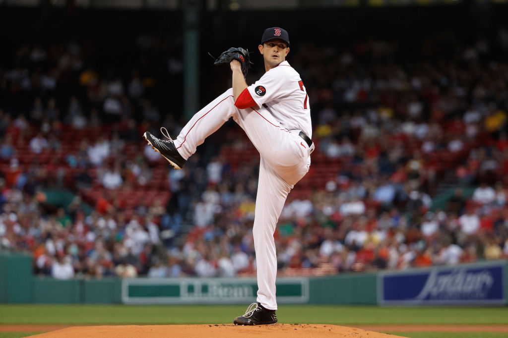 BOSTON, MA - MAY 16: Garrett Whitlock #72 of the Boston Red Sox pitches against the Houston Astros during the first inning at Fenway Park on May 16, 2022 in Boston, Massachusetts. (Photo By Winslow Townson/Getty Images)