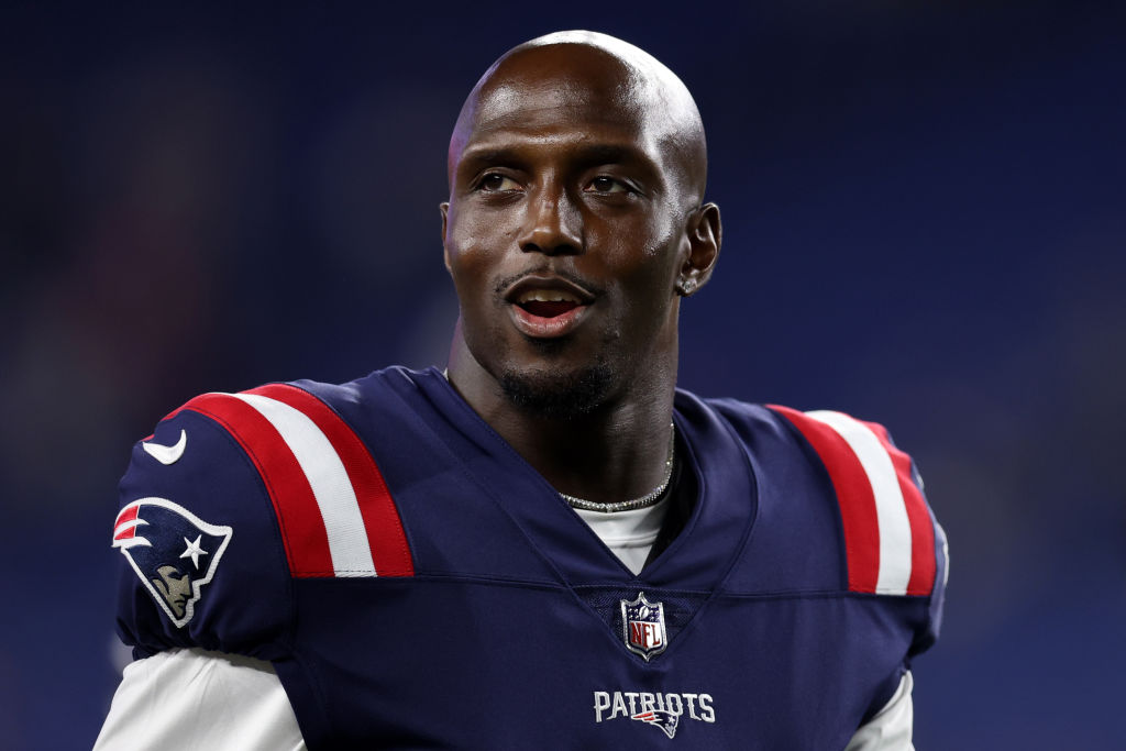 FOXBOROUGH, MASSACHUSETTS - AUGUST 11: Devin McCourty #32 of the New England Patriots looks on during the preseason game between the New York Giants and the New England Patriots at Gillette Stadium on August 11, 2022 in Foxborough, Massachusetts. (Photo by Maddie Meyer/Getty Images)