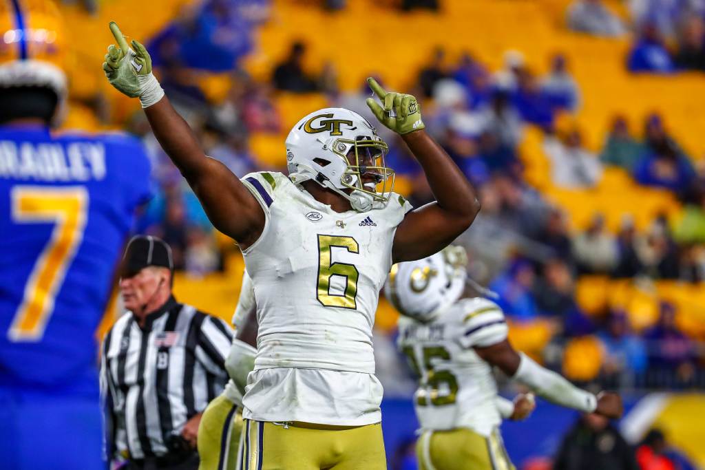 Pittsburgh, PA - October 1, 2022: The Pitt Panthers football team hosts the Georgia Tech Yellow Jackets in an ACC contest at Acrisure Stadium in Pittsburgh - Credit: Jeffrey Gamza