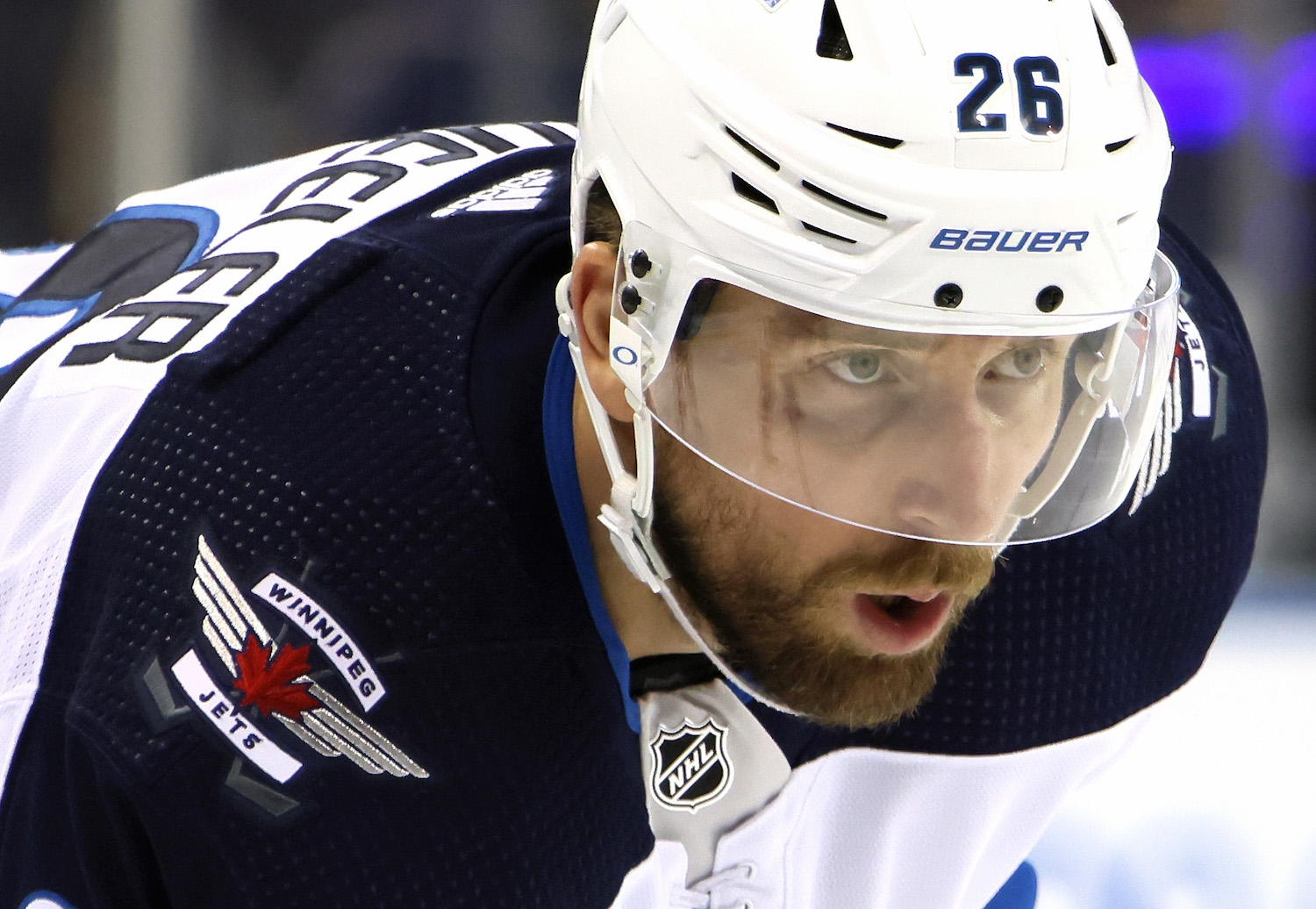 NEW YORK, NEW YORK - FEBRUARY 20: Blake Wheeler #26 of the Winnipeg Jets skates against the New York Rangers at Madison Square Garden on February 20, 2023 in New York City. (Photo by Bruce Bennett/Getty Images)