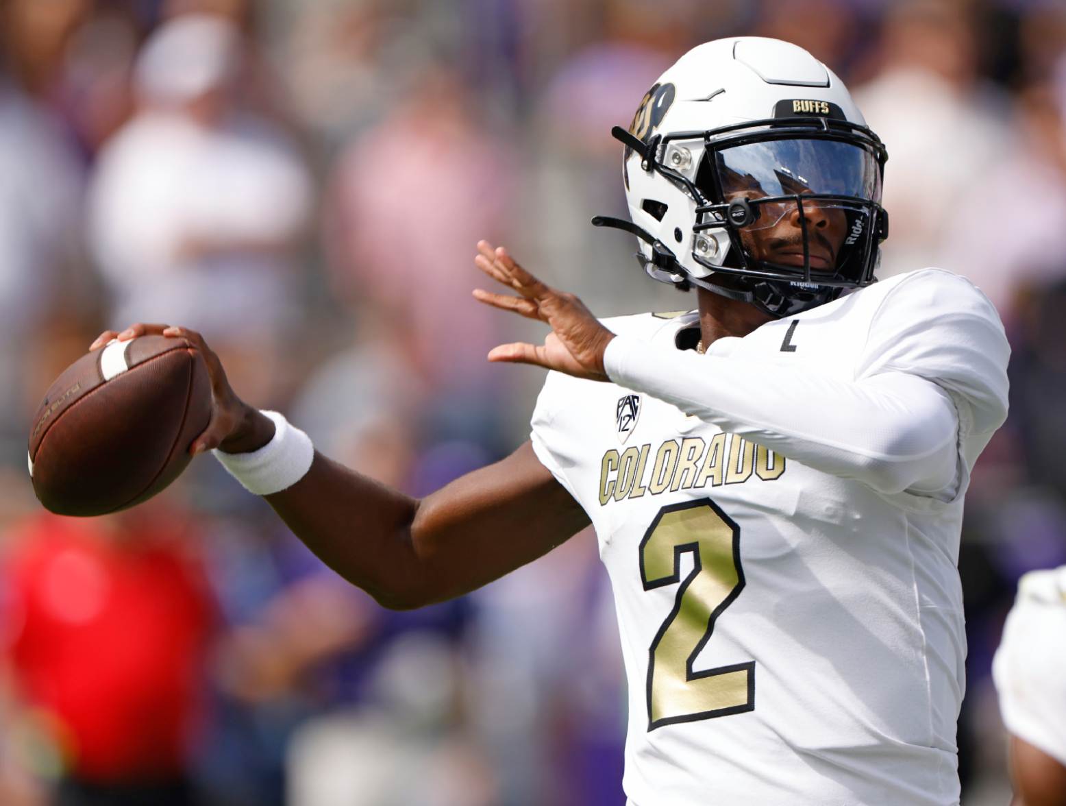 FORT WORTH, TX - SEPTEMBER 2: Shedeur Sanders #2 of the Colorado Buffaloes throws downfield against the TCU Horned Frogs during the first half at Amon G. Carter Stadium on September 2, 2023 in Fort Worth, Texas. (Photo by Ron Jenkins/Getty Images)