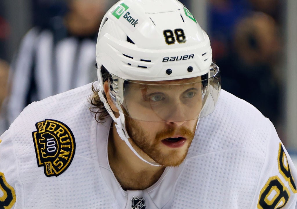 Boston Bruins v New York Rangers, David Pastrnak (Bruce Bennett/Getty Images)