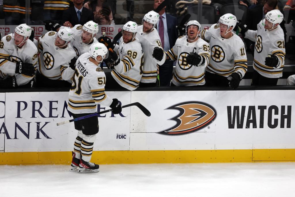 Matt Poitras Scores Two As Bruins Down Ducks