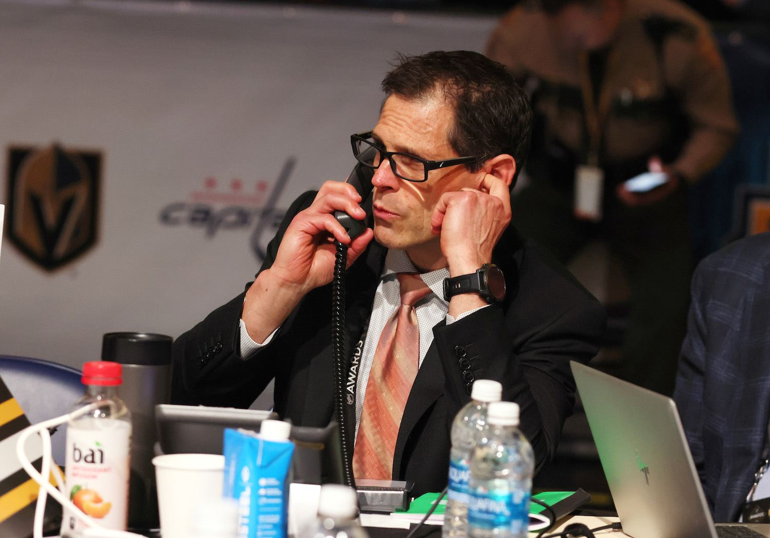 NASHVILLE, TENNESSEE - JUNE 29: Don Sweeney of the Boston Bruins attends the 2023 NHL Draft at the Bridgestone Arena on June 29, 2023 in Nashville, Tennessee. (Photo by Bruce Bennett/Getty Images)