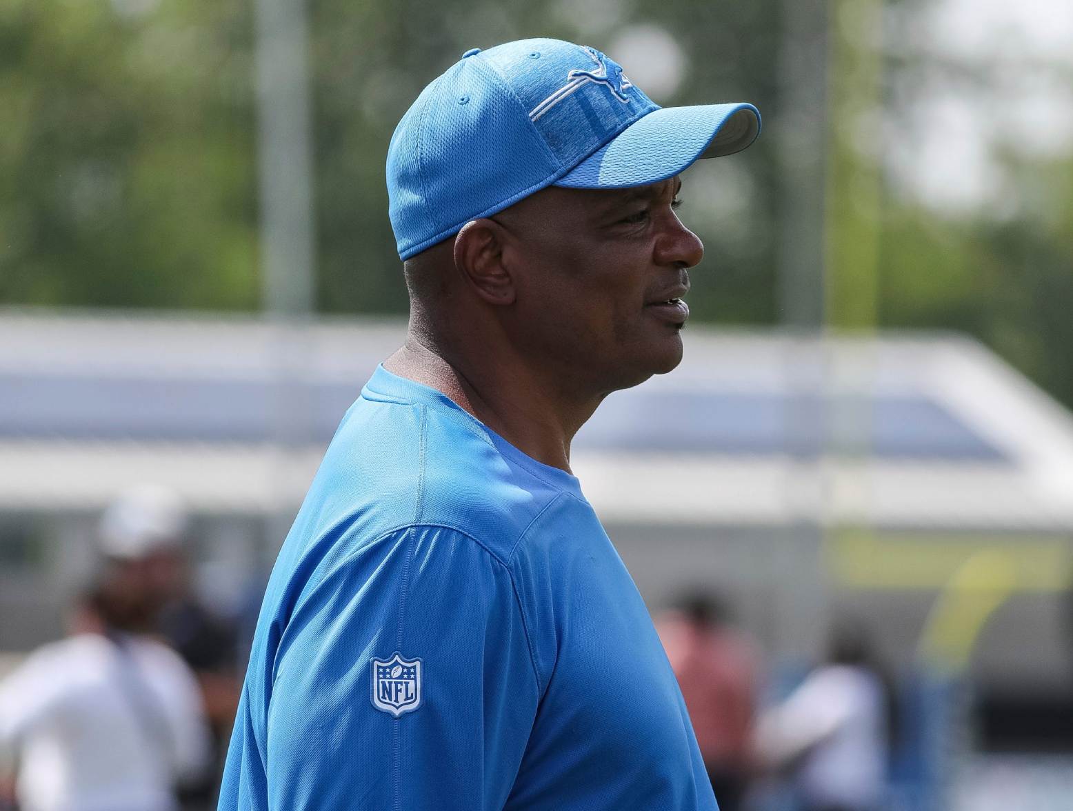 Detroit Lions assistant general manager Ray Agnew after the joint practice with New York Giants at Detroit Lions headquarters and training facility in Allen Park on Wednesday, August 9, 2023. (Junfu Han/USA Today Network)