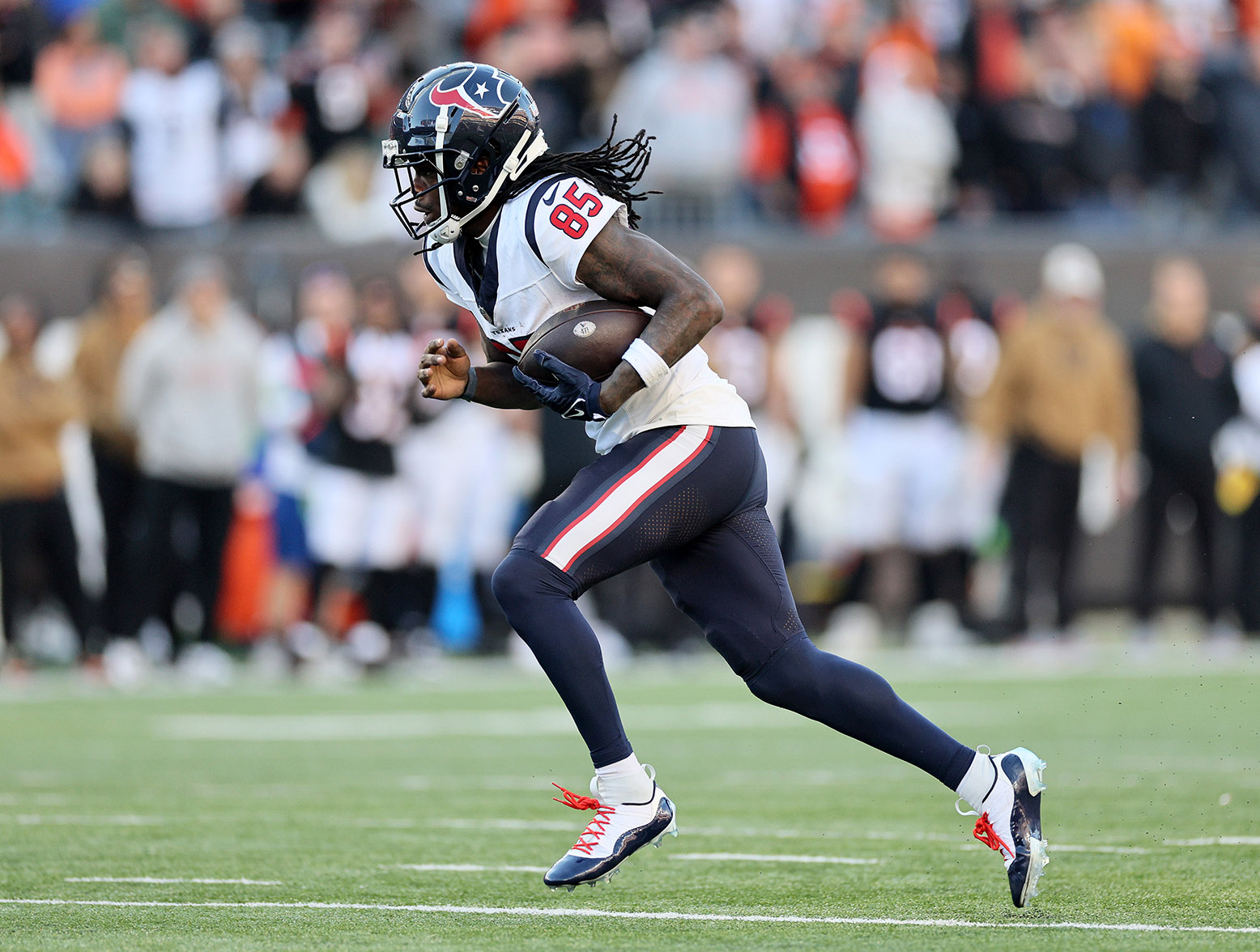 Texans wide receiver Noah Brown has been linked to the Patriots ahead of free agency. (Photo by Andy Lyons/Getty Images)