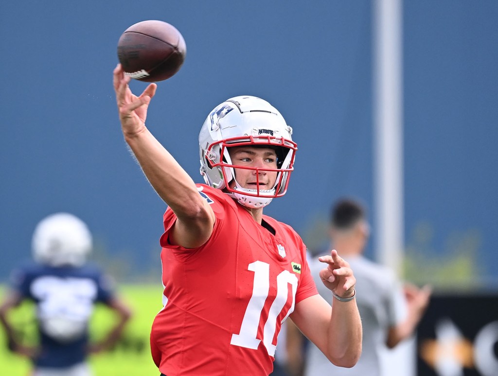 Drake Maye at Patriots training camp