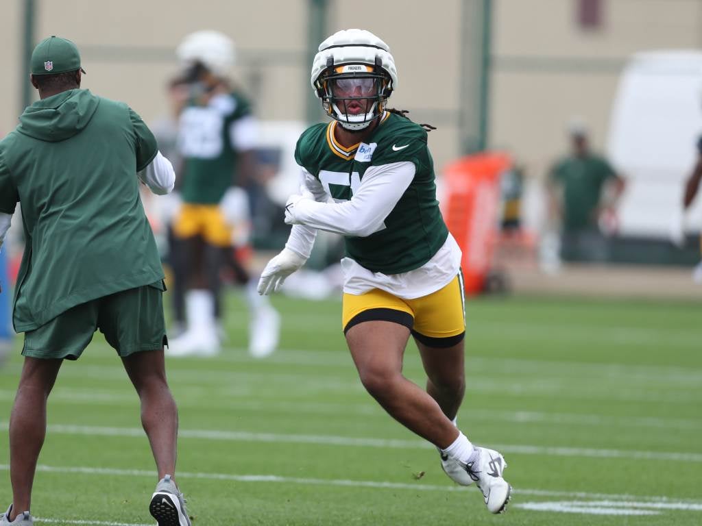 Jul 26, 2023; Green Bay, Wisconsin, USA; Green Bay Packers linebacker Keshawn Banks (51) during the first day of training camp at Ray Nitschke Field. Photo Credit: Tork Mason-USA TODAY Sports