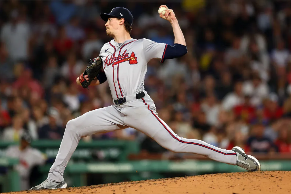 BOSTON, MASSACHUSETTS - JUNE 04: Max Fried #54 of the Atlanta Braves throws against the Boston Red Sox during the seventh inning at Fenway Park on June 04, 2024 in Boston, Massachusetts. (Photo by Maddie Meyer/Getty Images)